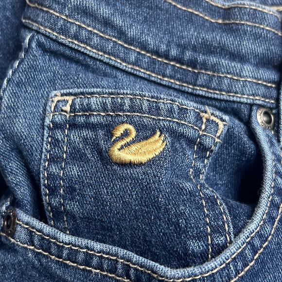 Vintage 90s Gloria Vanderbilt High Rise Jeans Swan Logo Boyfriend Blue Denim - Picture 4 of 9